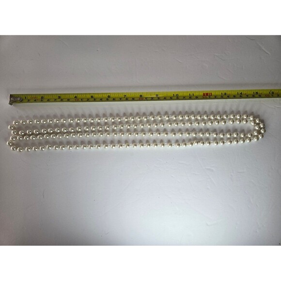 Long Faux Pearl Necklace - Picture 5 of 5